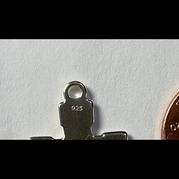 Sterling silver cross pendant charm NO chain just charm - Picture 3 of 6